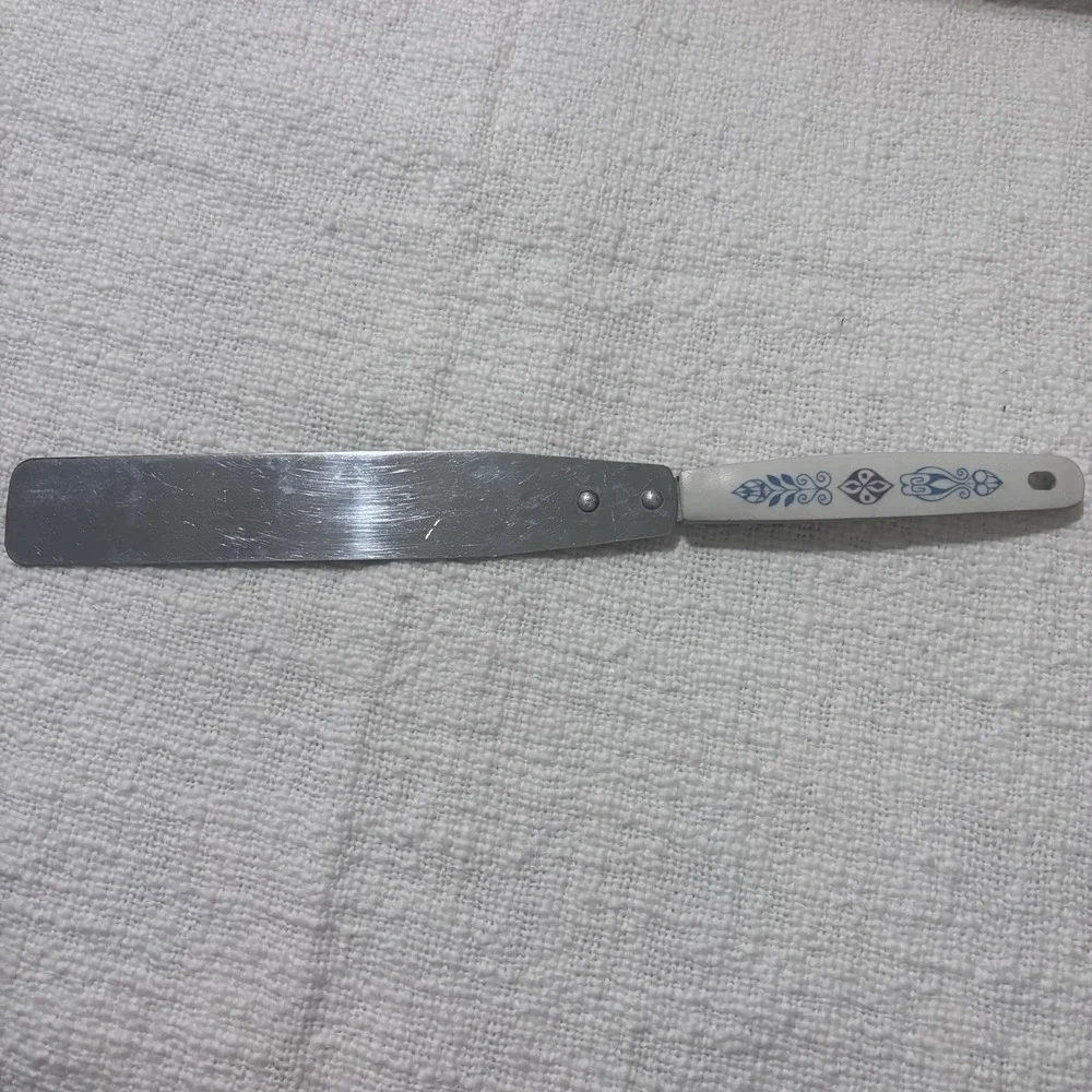 ACE Utensil Stainless Steel Spatula‎ White Handle Floral Vintage Retro